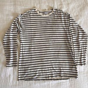 All Saints Oversized Long Sleeves Crewneck Shirt